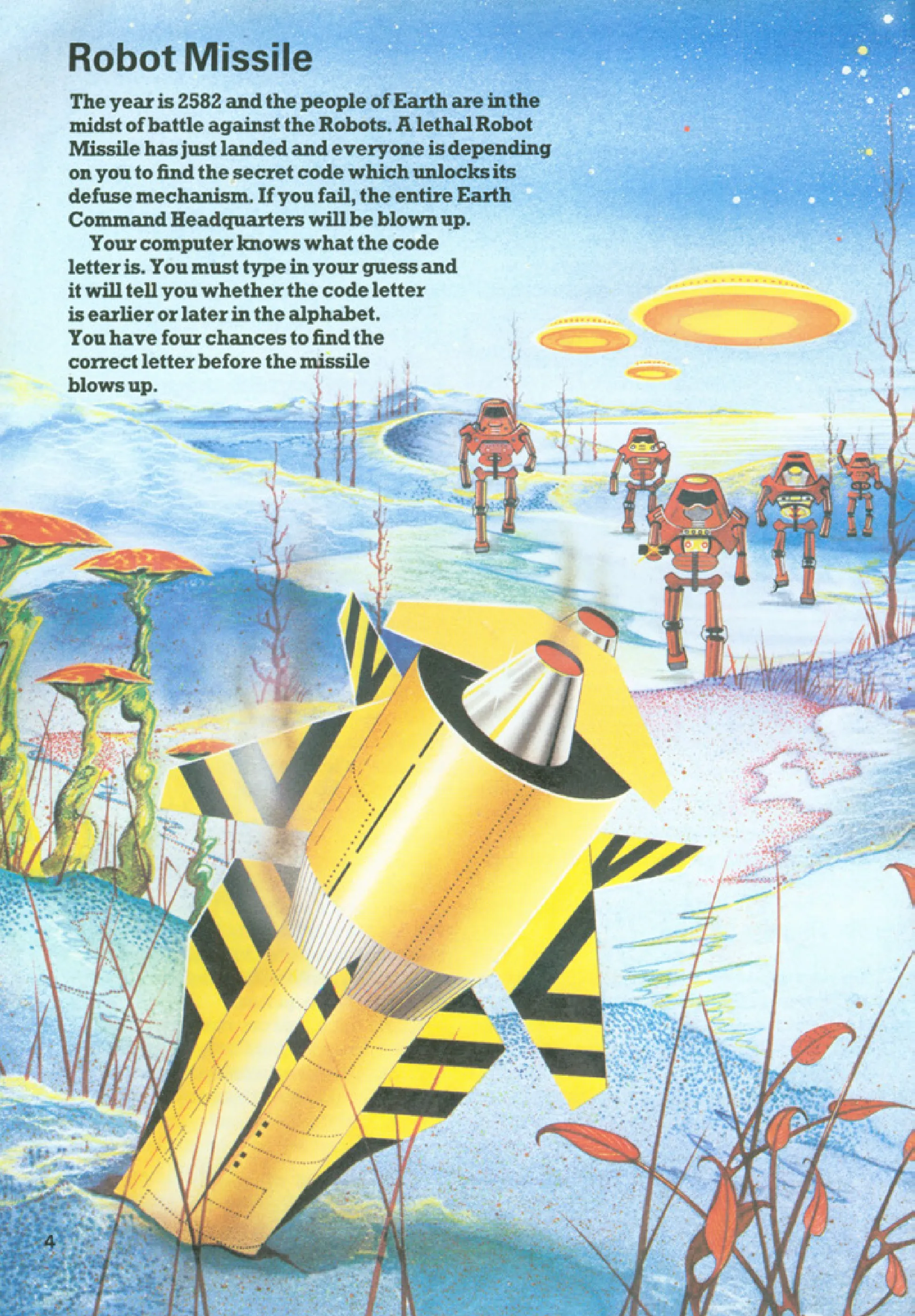 Robot Missile, sida 1 — Usborne Computer Battlegames