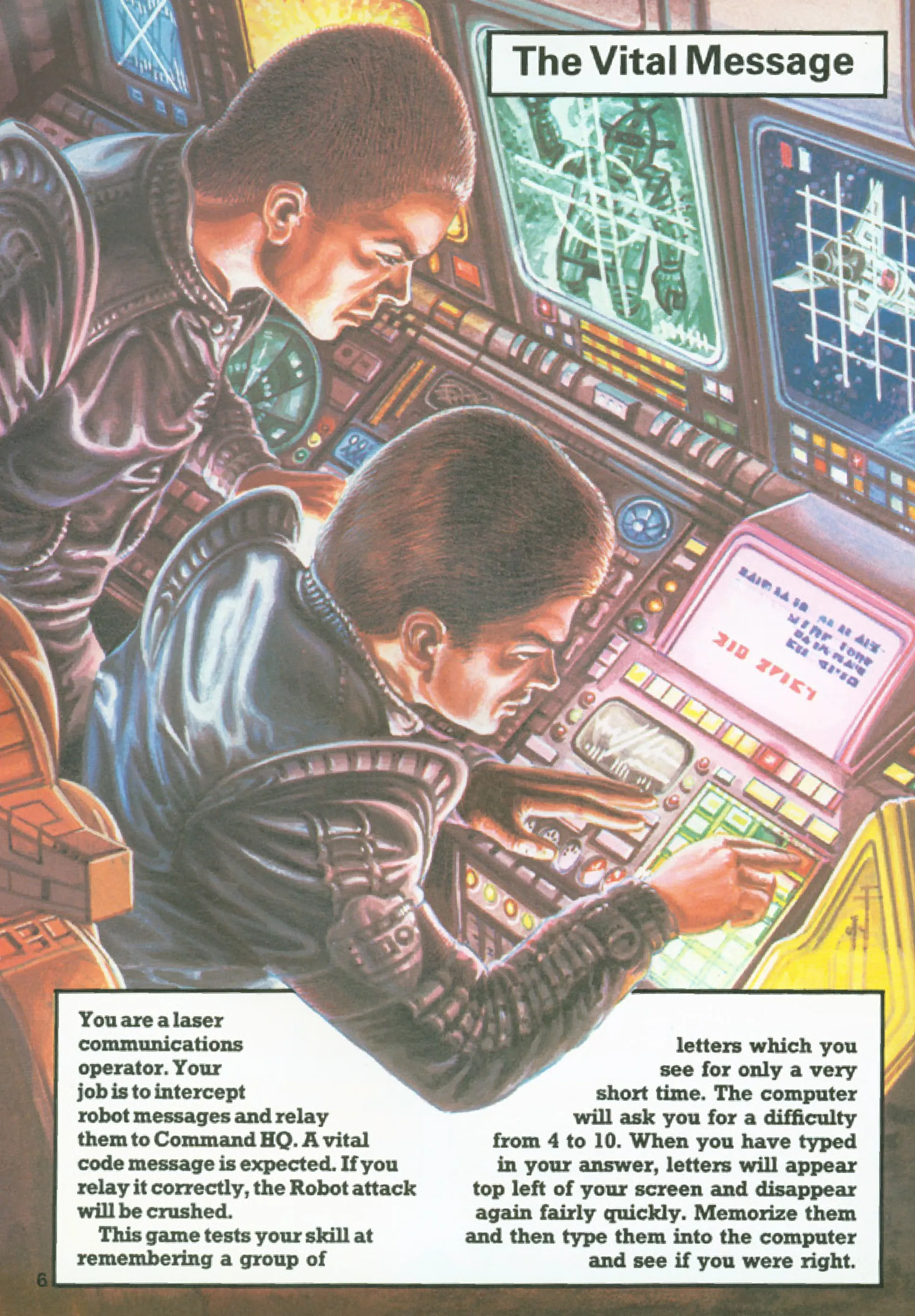The Vital Message, sida 1 — Usborne Computer Battlegames