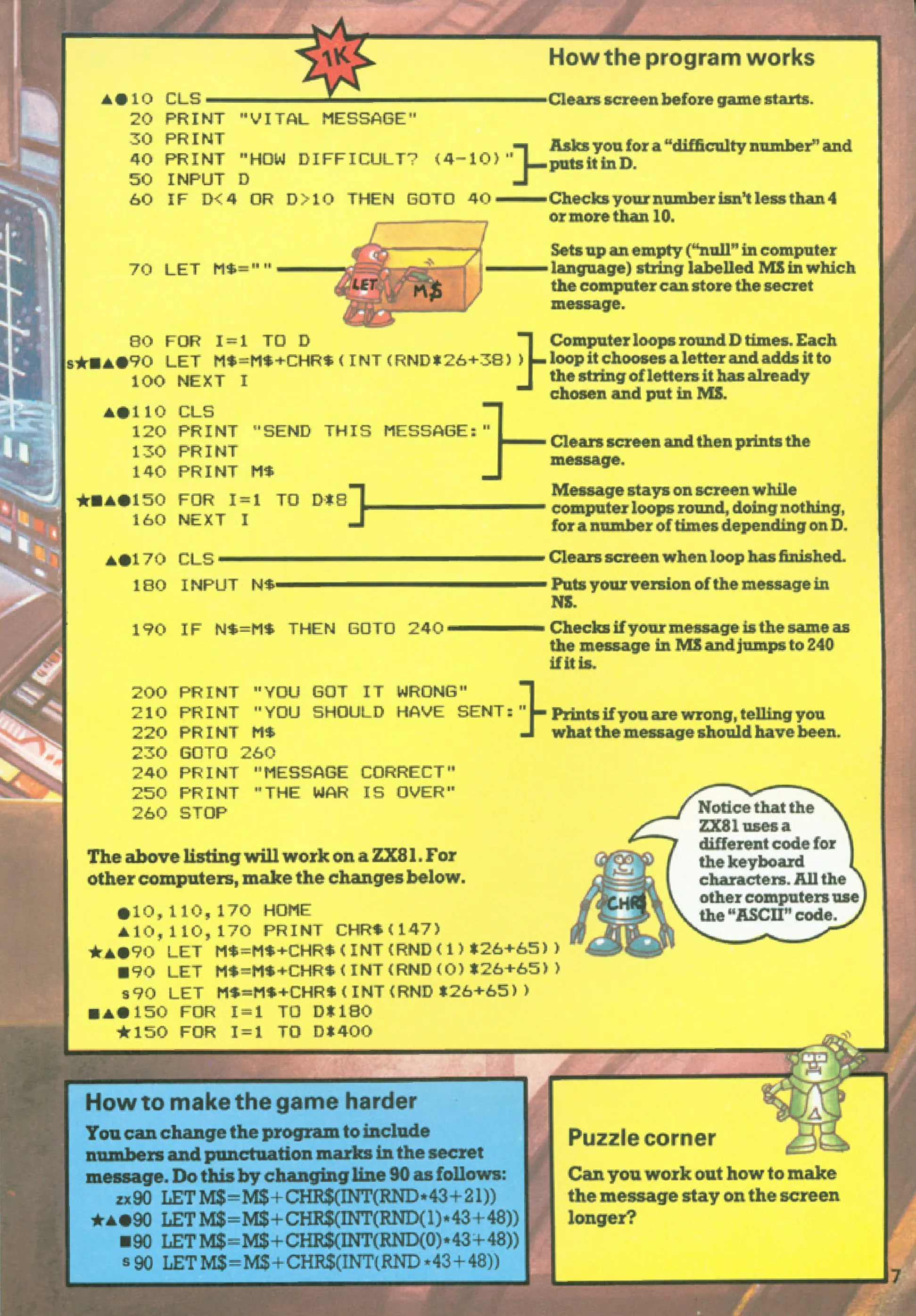 The Vital Message, sida 2 — Usborne Computer Battlegames
