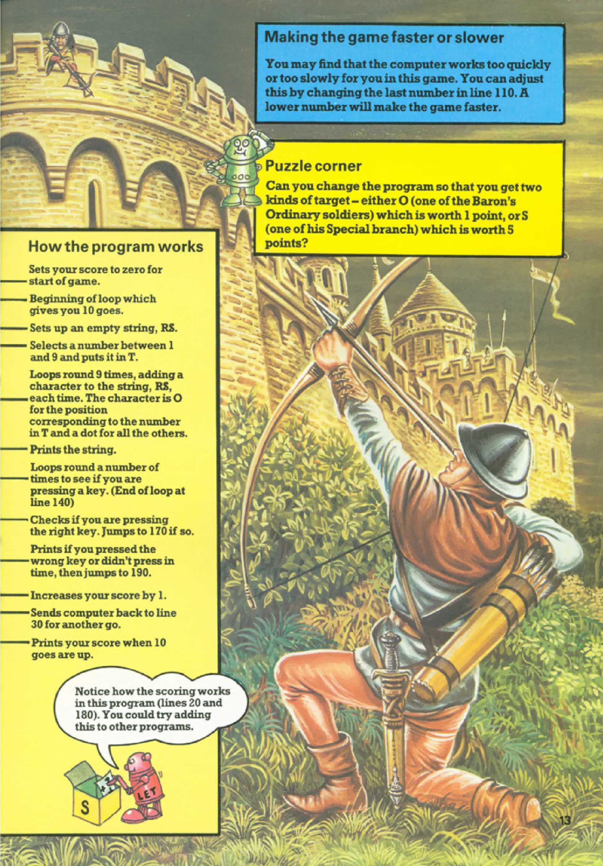 Battle at Traitor's Castle, sida 2 — Usborne Computer Battlegames