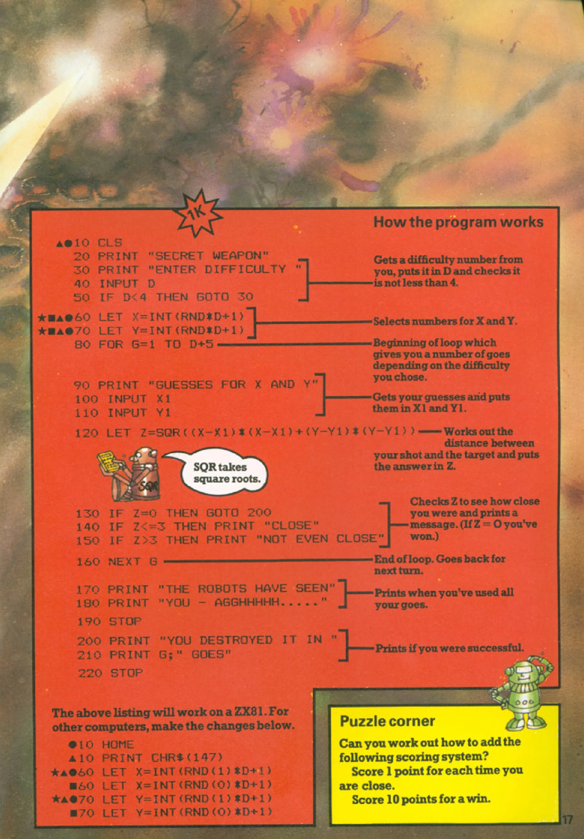 Secret Weapon, sida 2 — Usborne Computer Battlegames