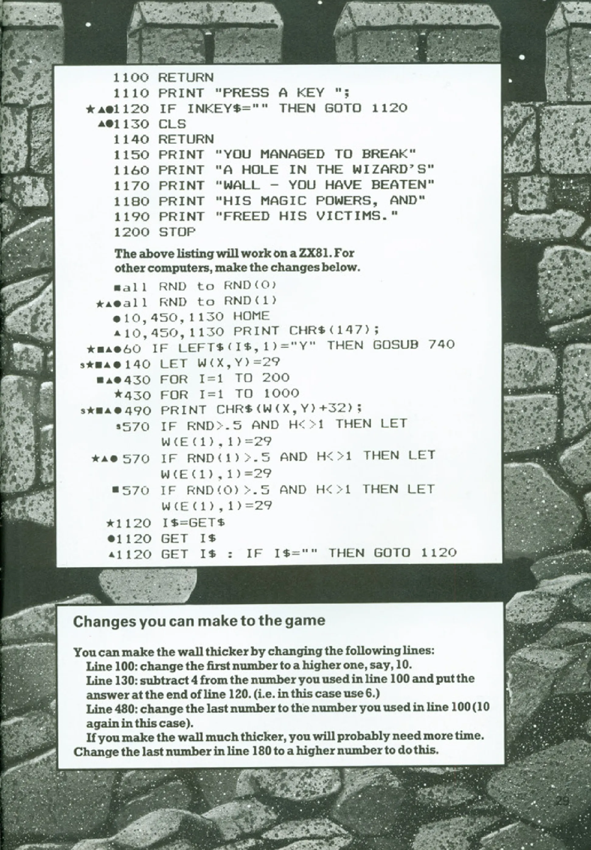 The Wizard's Wall, sida 4 — Usborne Computer Battlegames