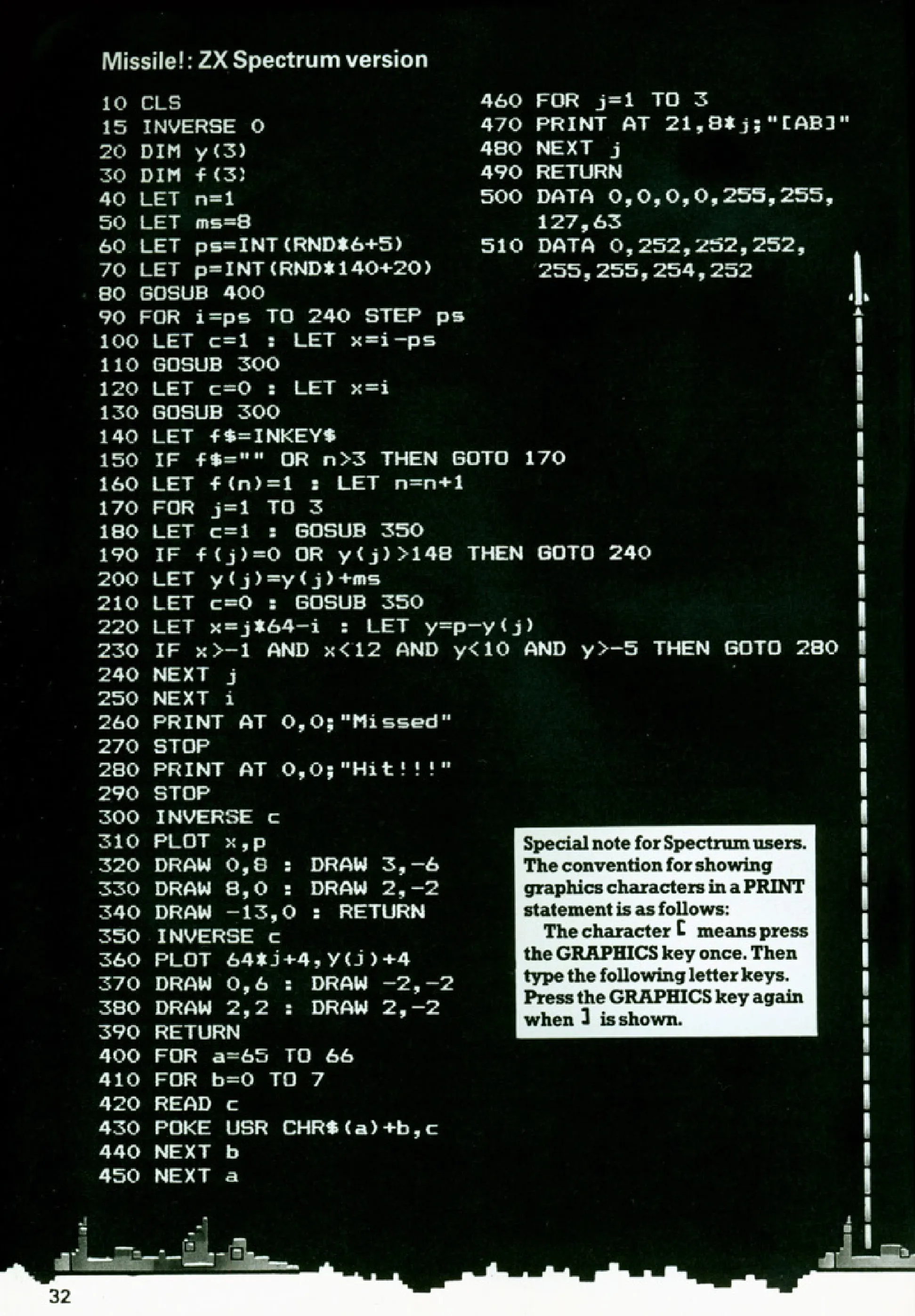 Missile!, sida 3 — Usborne Computer Battlegames