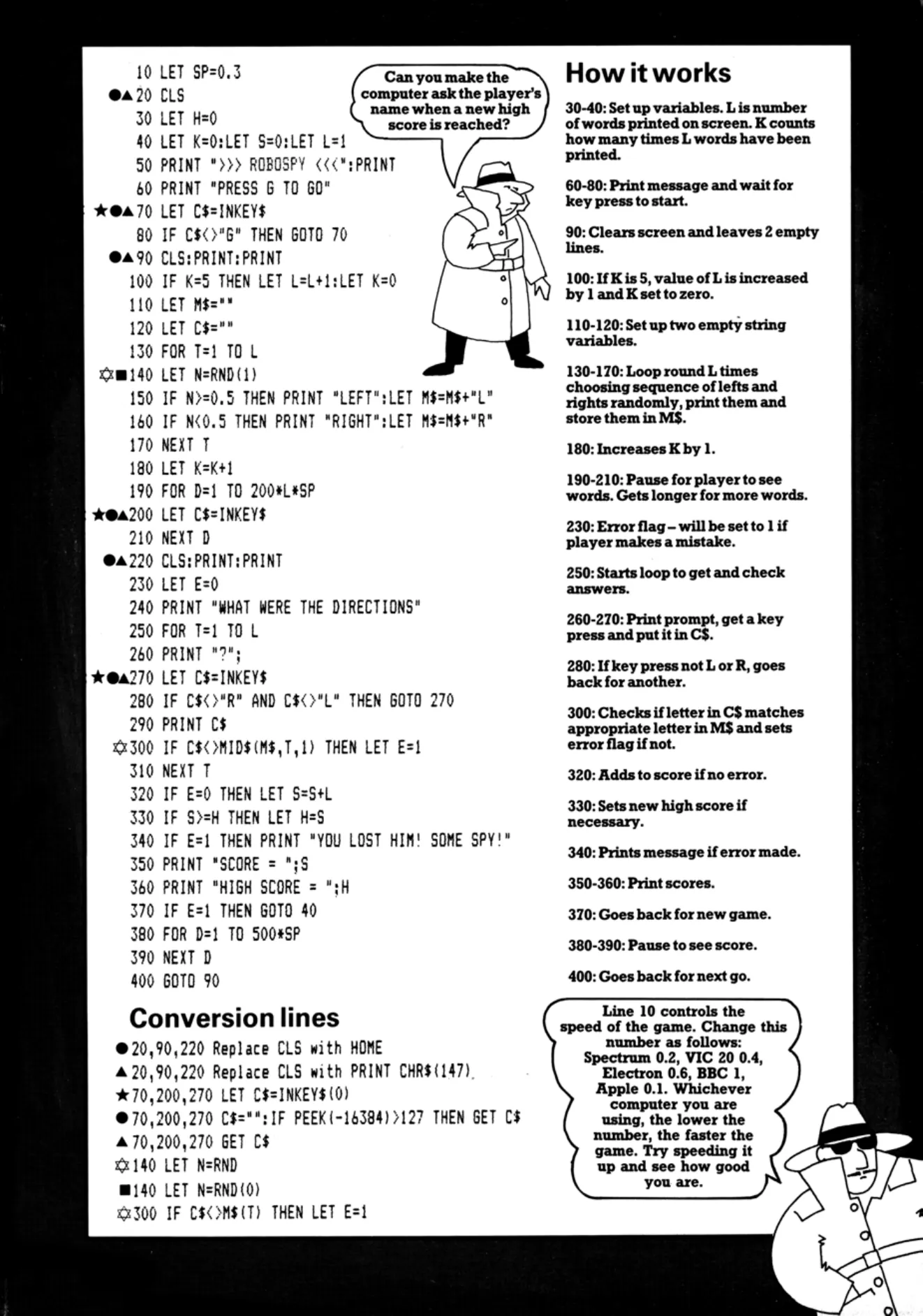 Robospy, sida 2 — Usborne Computer Spy Games