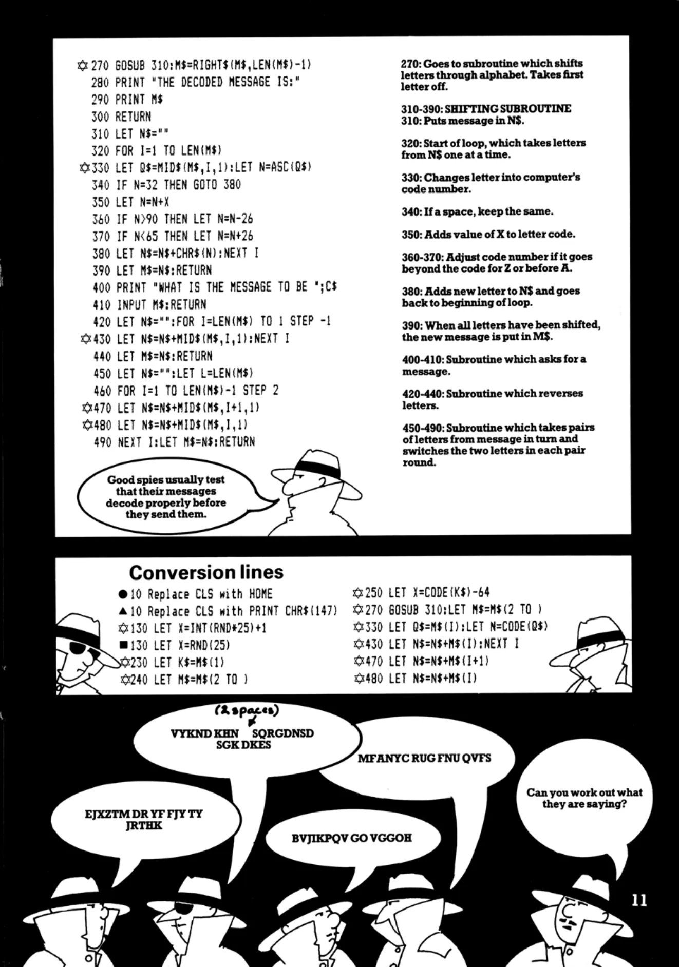 Secret Message Maker, sida 2 — Usborne Computer Spy Games