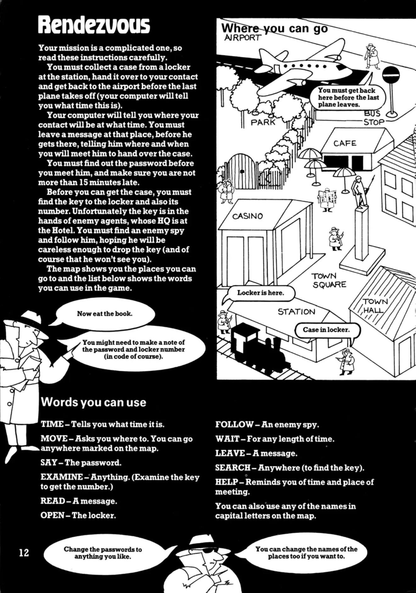 Rendezvous, sida 1 — Usborne Computer Spy Games