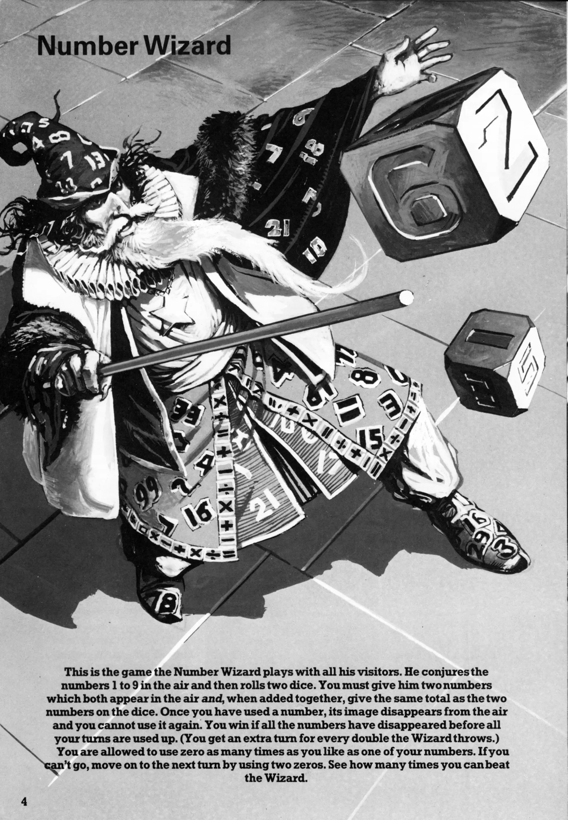 The Number Wizard, sida 1 — Usborne Creepy Computer Games