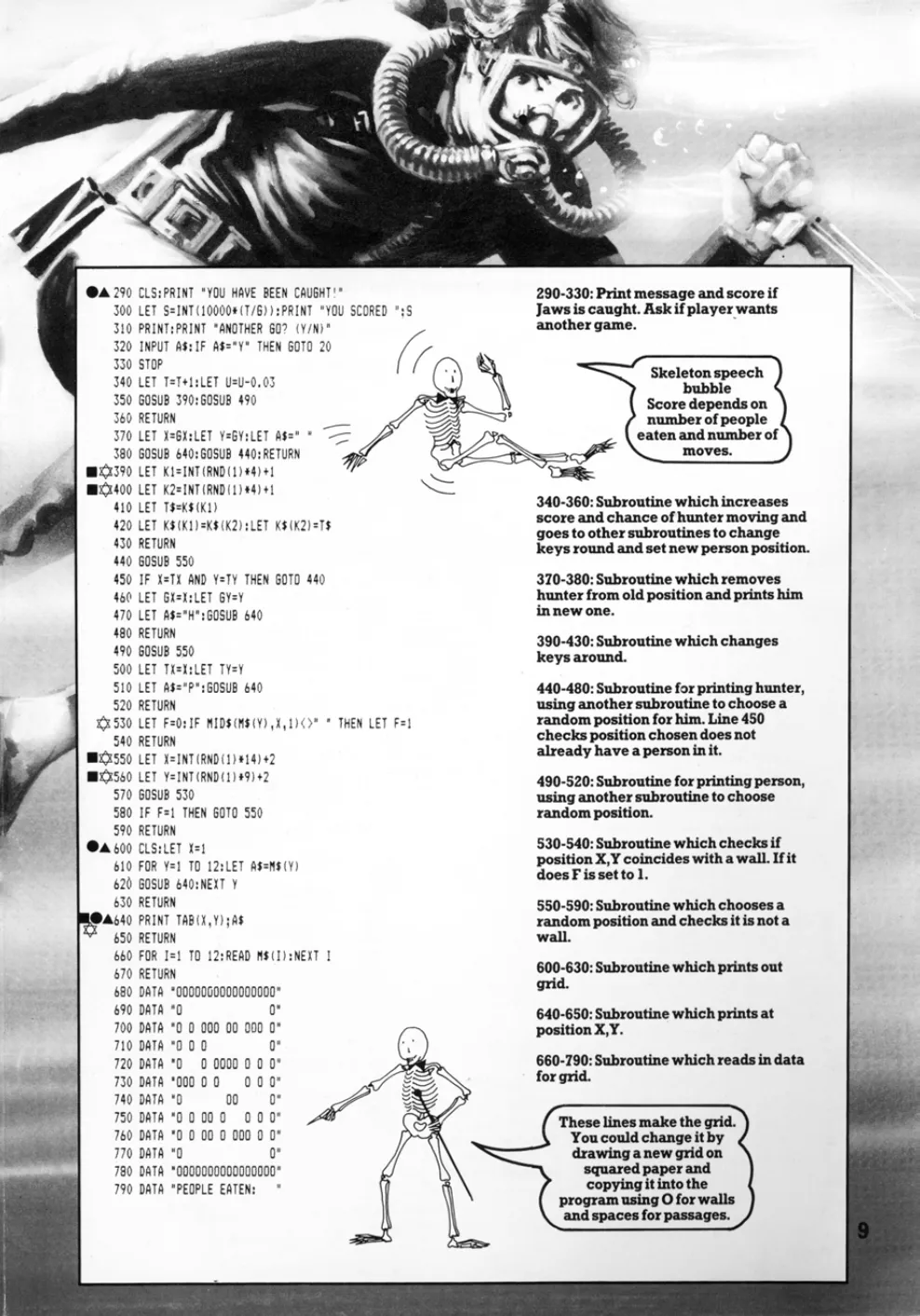 Jaws, sida 2 — Usborne Weird Computer Games
